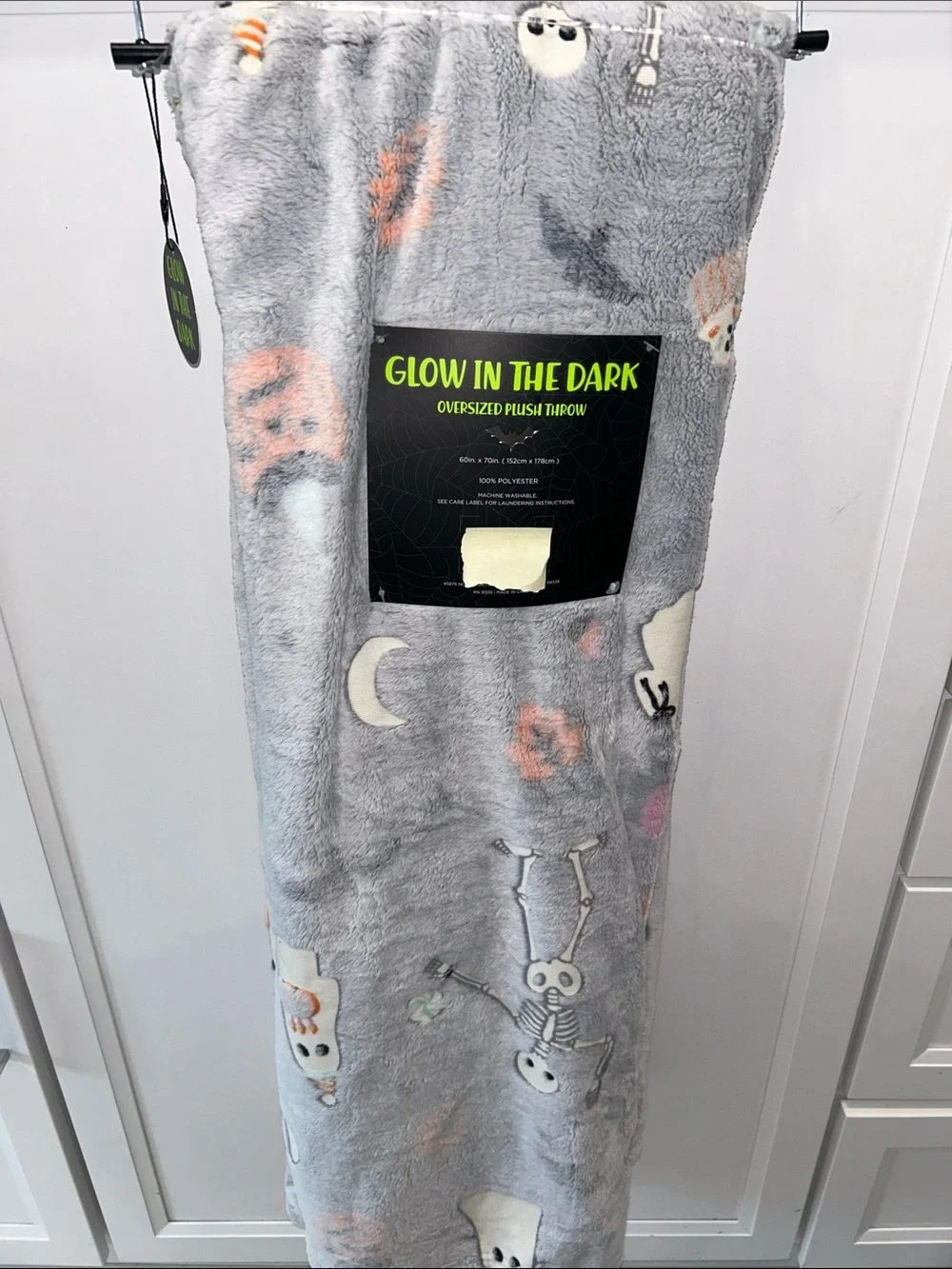 Halloween Glow-In-The-Dark Ghost Party Oversized Plush throw blanket 60”x70”